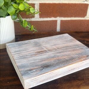 Reclaimed Wood Pedestal Tray Riser Stand Handmade